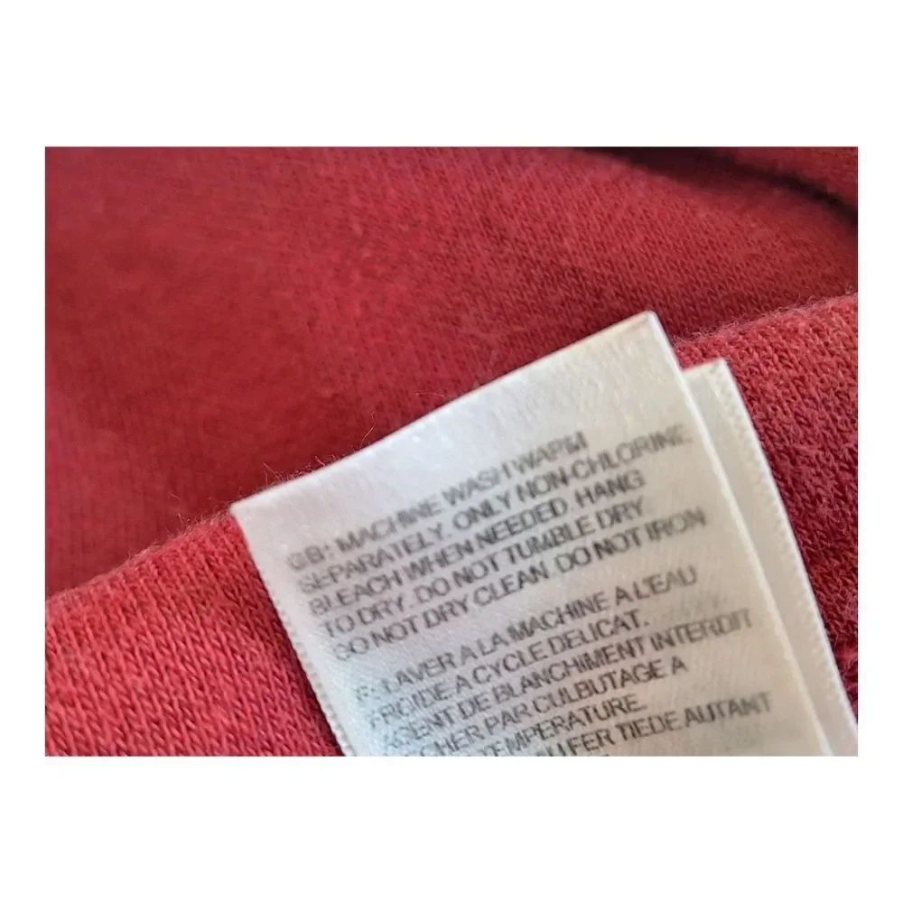 THE NORTH FACE Full Zip Hoodie L Red Maroon Mens Large